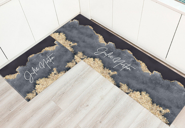 Two-Piece Non-Slip Kitchen Floor Mats - Three Styles Available