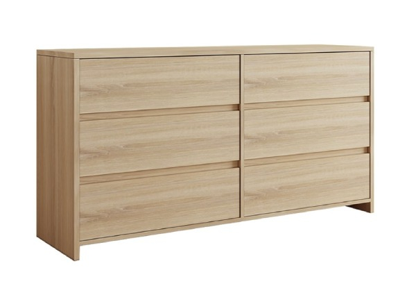 Six-Drawer High Gloss Chest Dresser - Two Colours Available