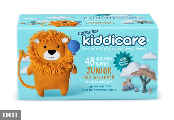 Kiddicare Nappies Range - Four Sizes Available & Option for Two-Pack