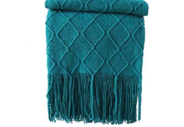 Knitted Throw Blanket - 127 x 210cm - Two Colours Available