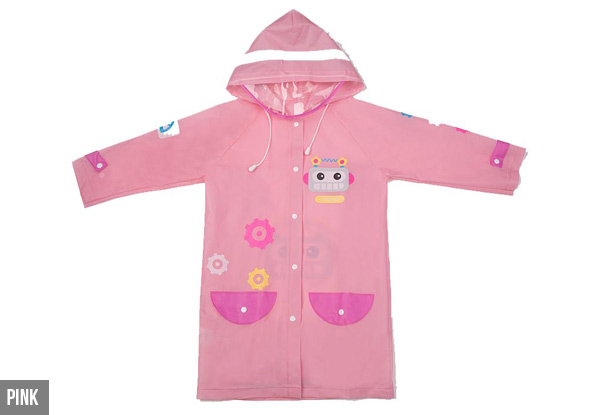 Kids Raincoat With Built-In Backpack Cover - Three Sizes & Colours Available with Free Delivery