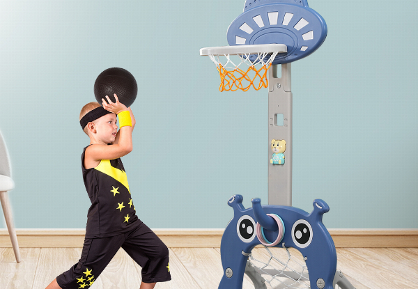 Bopeep Five-in-One Adjustable Kids Basketball Hoop Set