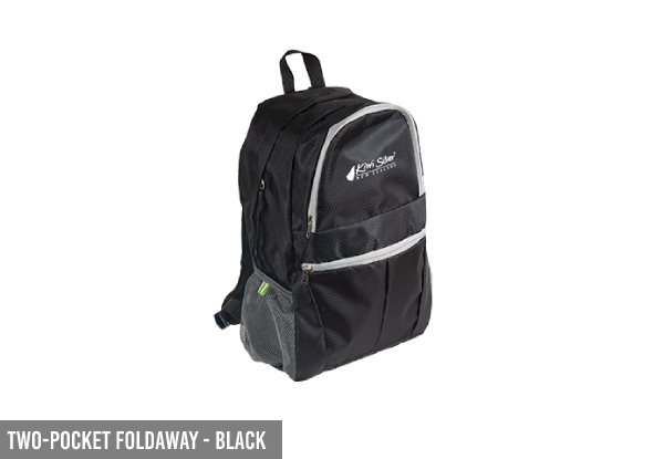 Kiwi Silver Lightweight Foldaway Backpack Bag - Three Options Available