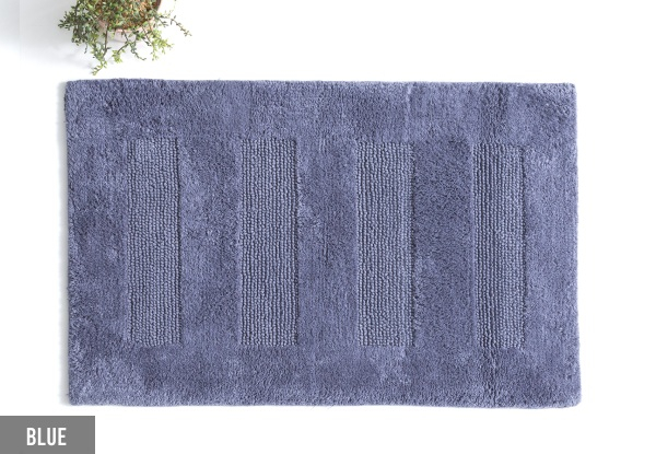 50 x 80cm Renee Taylor Retreat Reversible Cotton Bath Mat - Eight Colours Available