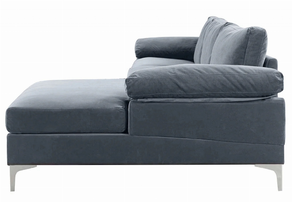 Ronni Upholstered Sectional Sofa - Available in Three Colours & Option with Left or Right Chaise