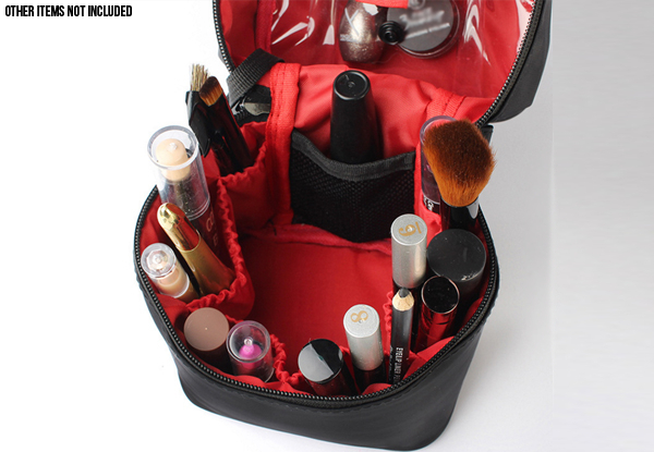 Barrel-Shaped Travel Makeup Organiser - Five Colours Available