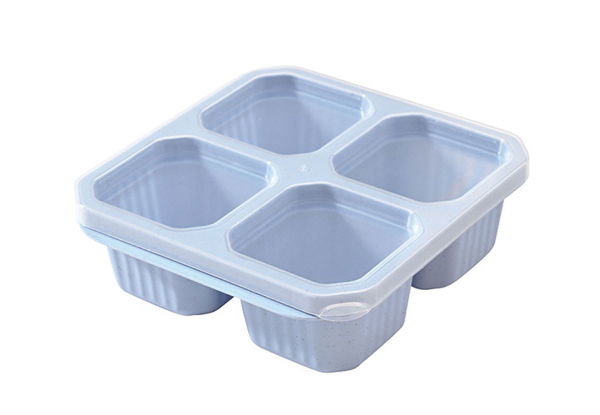 Four Compartment Wheat Straw Meal Prep Lunch Boxes - Option for Two-Pack