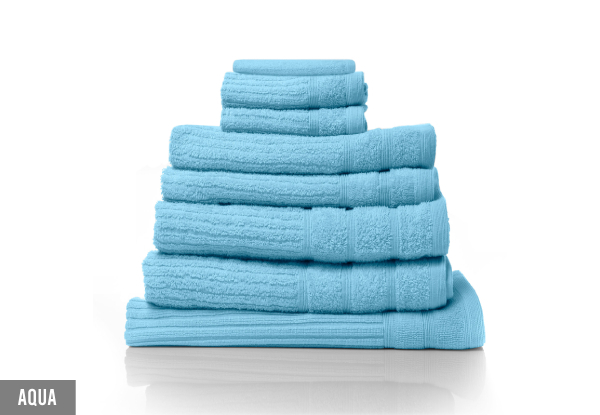 Eight-Piece Royal Comfort Eden Egyptian Cotton 600GSM Towel Pack - Seven Colours Available