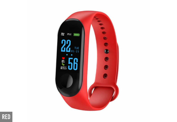 Smart Fitness Tracker Bracelet Watch - Three Colours Available