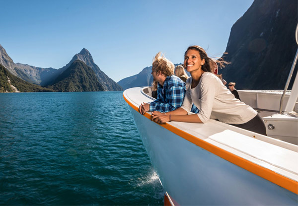 Two-Hour Morning Milford Sound Cruise incl. Bacon Buttie &  Orange Juice - Options for up to Four People & Family Pass