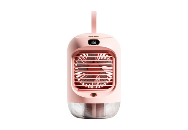 Rechargeable Three-Speed Mini Air Conditioner with Night Light - Three Colours Available