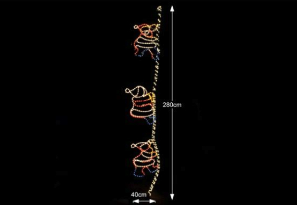 Climbing Santa Christmas Lights