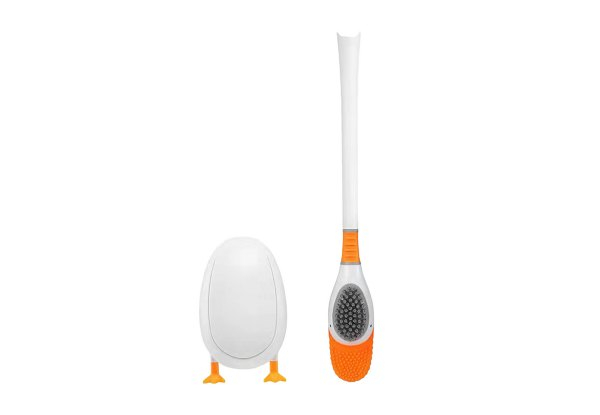 Silicone Toilet Brush with Base - Four Colours Available & Option for Two-Pack