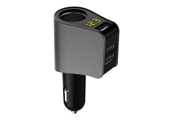 Three-Port USB Car Charger Adaptor with Free Delivery