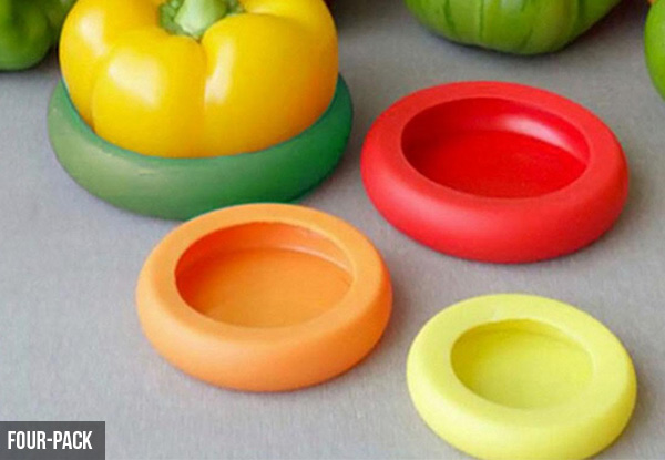 Four-Pack of Silicone Food Huggers with Free Delivery
