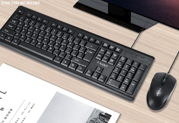 T-Wolf TF-500 Office Keyboard & Mouse Set