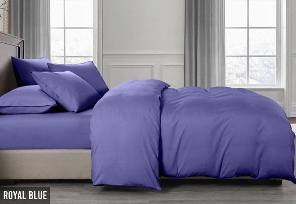 Royal Comfort 2000TC Six-Piece Bamboo Sheet & Duvet Cover Set - Three Sizes & Four Colours Available