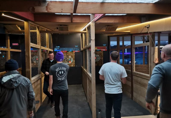 One-Hour Axe Throwing Private Lane Hire for Two People - Options for up to 12 People & Two-Hours