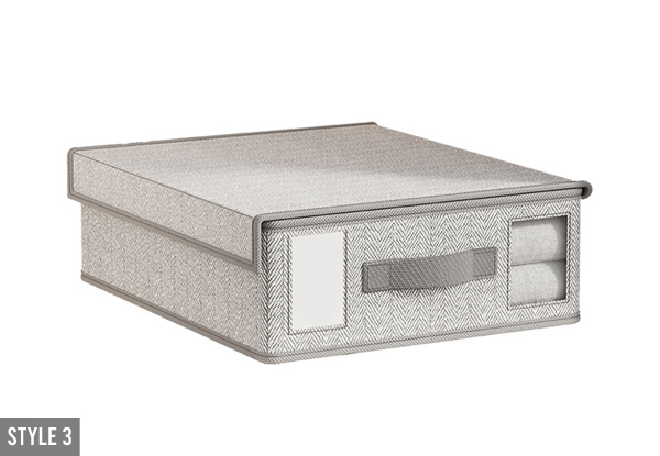 Foldable Bedding Sheet Storage Box - Available in Five Styles & Option for Two