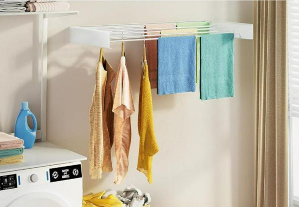 Wall Mounted Foldable Cloth Airer Rack - Two Colours Available