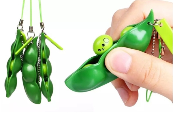 Two-Pack of Beans Stress Keychain Toy - Options for Four- or Six-Pack