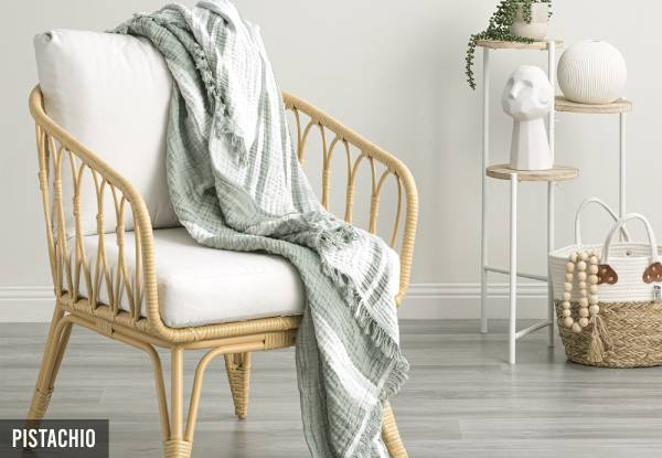 Renee Taylor Vintage Washed Dyed Textured Throw - Four Colours Available