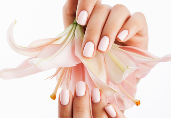SNS Polish On Natural Nails Manicure