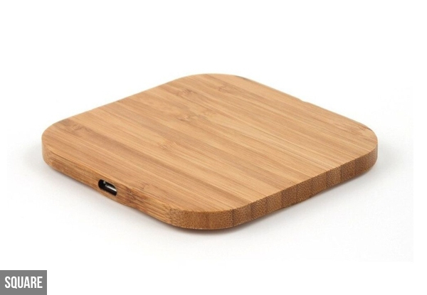 Portable Bamboo Wood Wireless Charger - Four Options Available