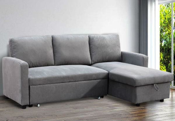 Enkel Grey Corner Sofa - Pick Up Option Available
