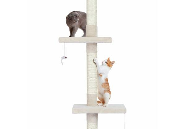 Height Adjustable (252-296cm) Tall Cat Scratching Post
