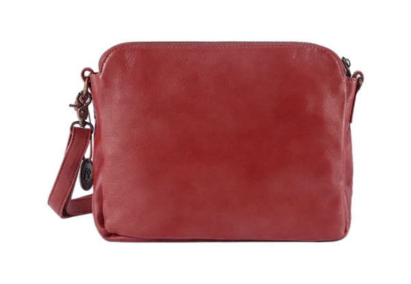 Three-Layer PU Leather Crossbody Bag with Card Holder - Four Colours Available