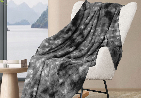 Dreamz Tie-Dyed 500GSM Throw Blanket - Available in Two Colours & Two Sizes