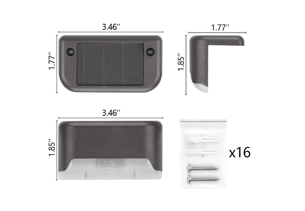 Four-Pack Solar Deck Outdoor Light - Available in Two Colours
