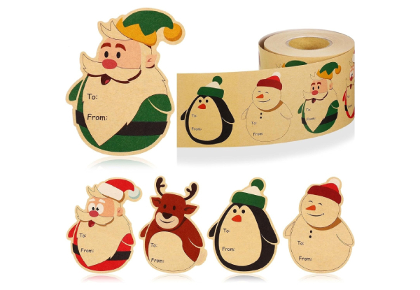 200-Piece Christmas Self Adhesive Gift Labels