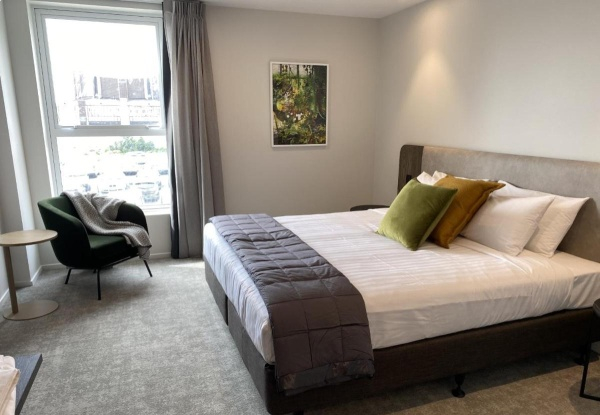One-Night 4.5 Star Central Christchurch Stay for Two People in a King Room incl. Bottle of Bubbles, Daily Breakfast, Late Checkout, Parking & 20% Off All Food & Beverages Purchased During your Stay - Option for King Suite & up to Three Nights