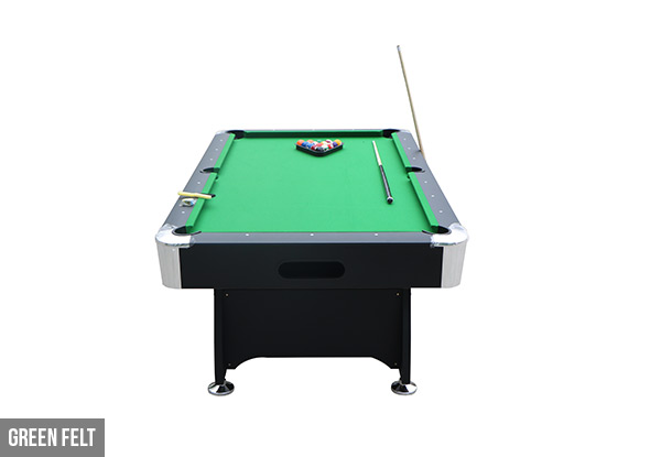 Seven-Foot Pool Table incl. Balls & Two Cues