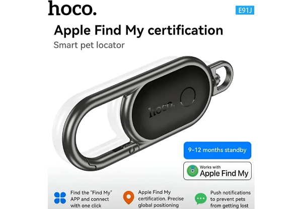 Hoco Smart Wireless Tracker Key Chain Compatible with Apple - 1 Year Battery