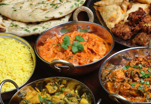 Indian Dining Experience for Two People incl. Two Curries, Rice, Starter of Samosas or Bhajis & One Naan - Options for up to Six People