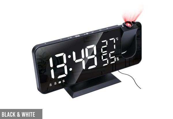 LED Mirror Alarm Clock with Display - Three Styles Available