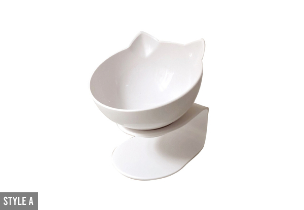 Raised, Tilted, Non-Slip Cat Bowl - Two Styles & Three Colours Available