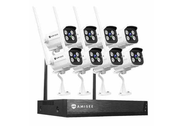Four-Pack 1080P Security Camera Set - Option for Eight-Pack