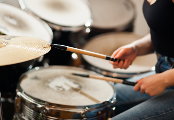 One Drum Lesson incl. One Pair of Drumsticks - Options for Two or Three Lessons