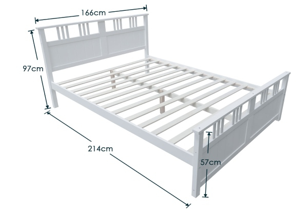 Timber Pine Wood Bed Frame - Two Sizes Available