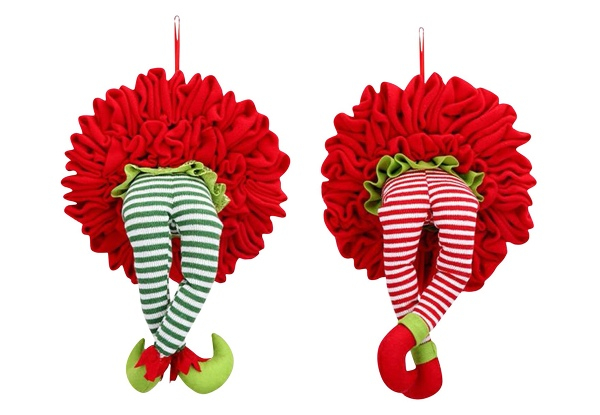 Christmas Elf Leg Ornament - Two Colours Available & Option for Two-Pack