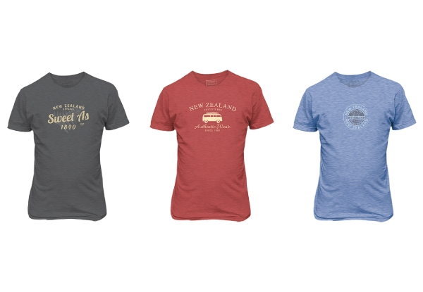 Unisex NZ T-Shirt Range - Three Colours & Five Sizes Available & Option for Mixed Three-Pack