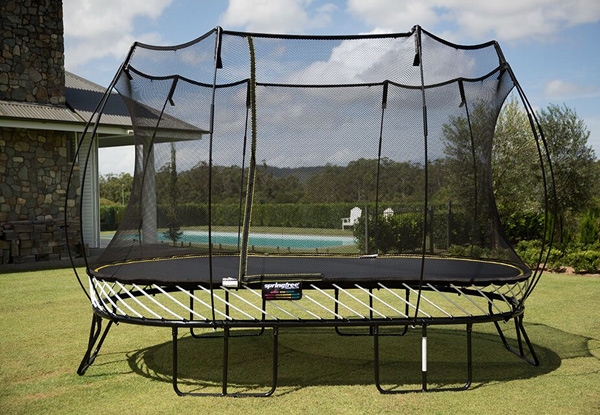Large Oval Springfree Trampoline incl. Flexrstep, Flexrhoop & Storage Bag with Free Nationwide Delivery
