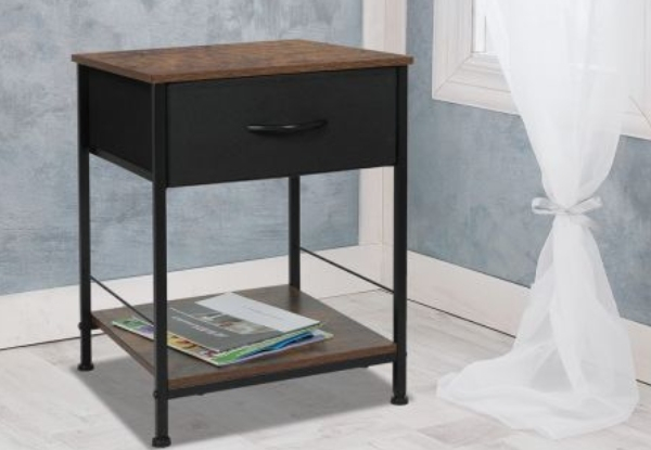 End Table with Storage Shelf