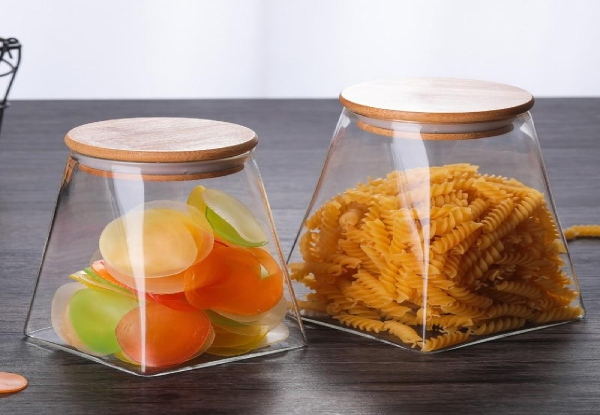 Stylish Glass Stackable Storage Container - Four Sizes Available