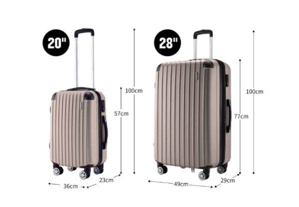 2 Piece Luggage Suitcase Set • GrabOne NZ