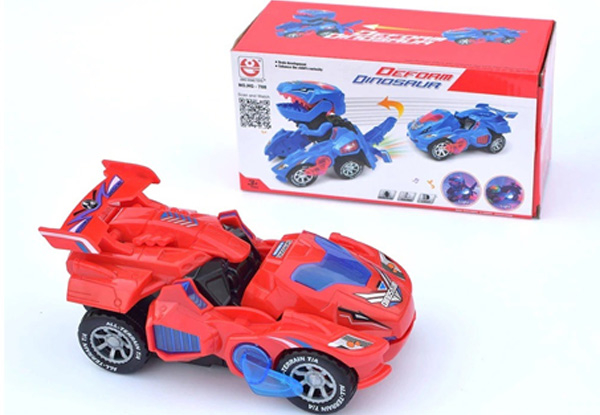 transforming dinosaur car